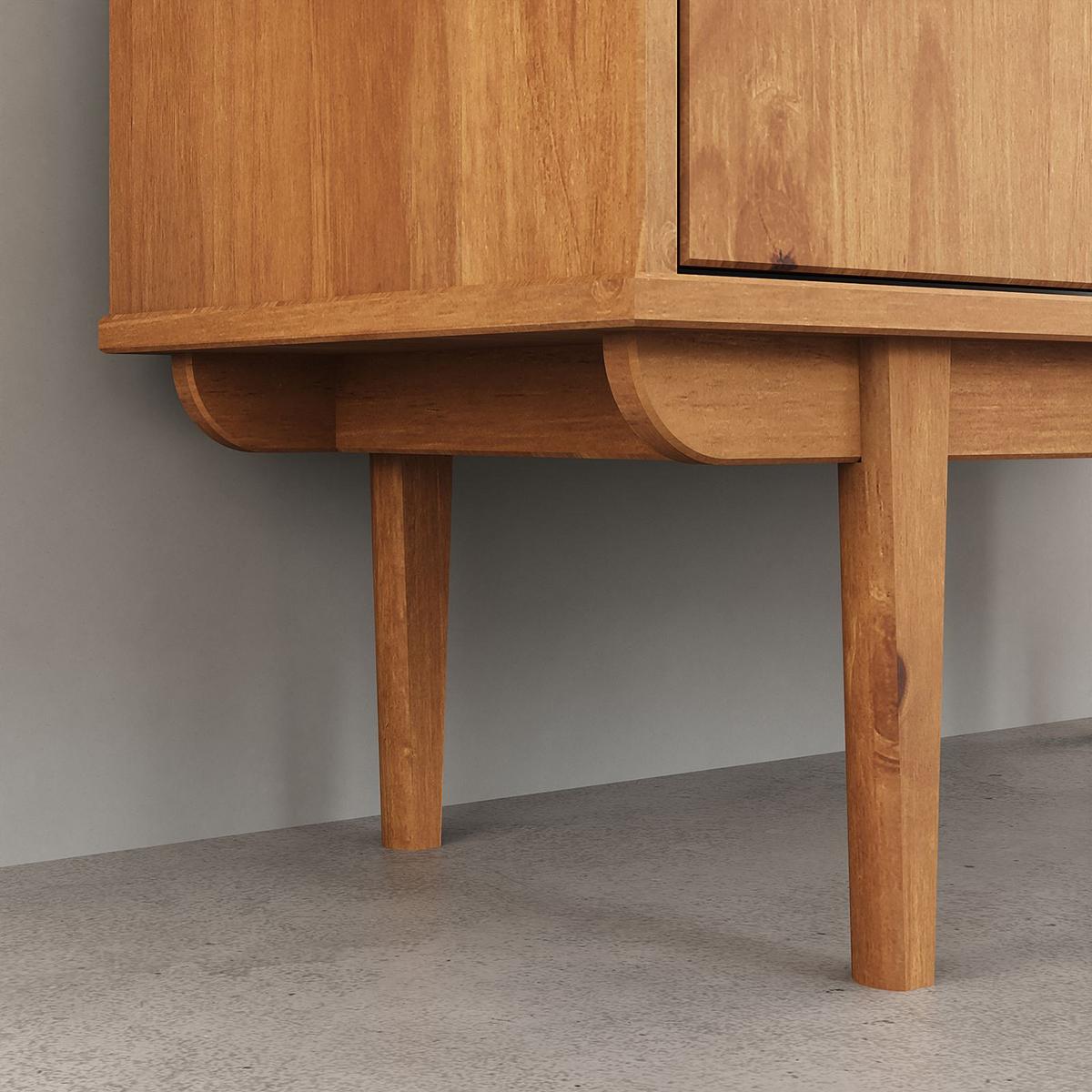 HIGHBOARD SIMONA Eiche - Eichefarben, Holz (80/133/37cm) - IDIMEX