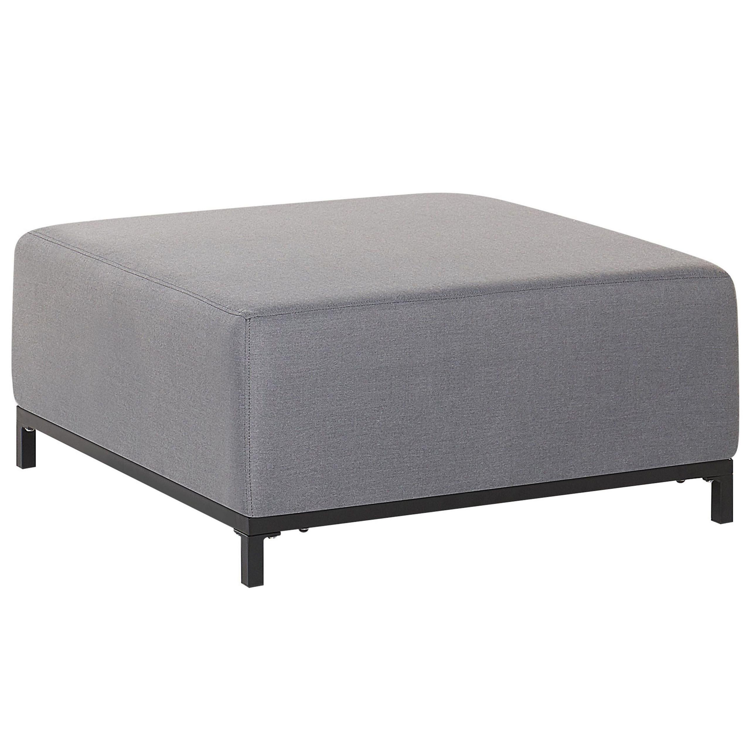 OTTOMANE Rovigo 83/83/38 cm - Grau, Kunststoff/Textil (83/38/83cm) - Beliani