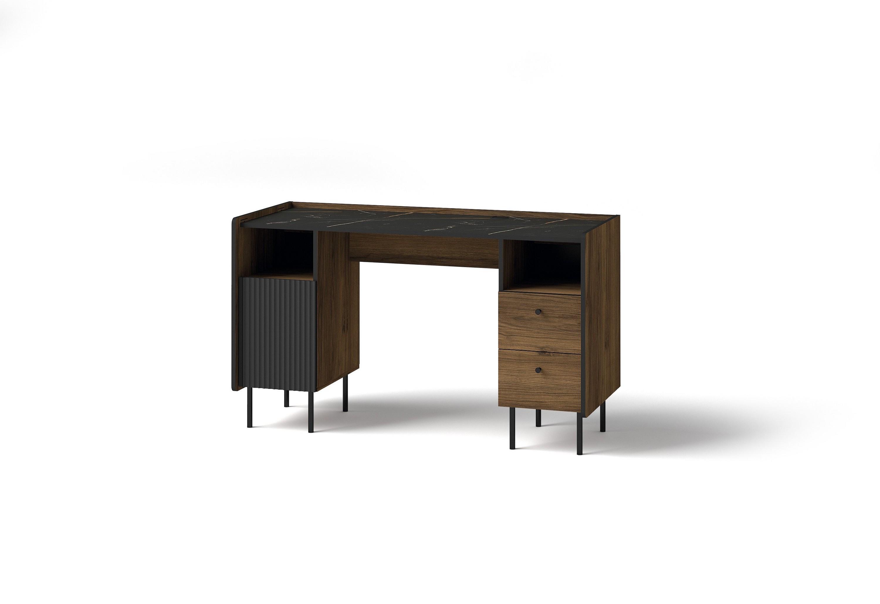 SCHREIBTISCH KREON 135x55x79 cm Bürotisch Computertisch, Braun - Braun, Holzwerkstoff (55/135/79cm) - MASSENO