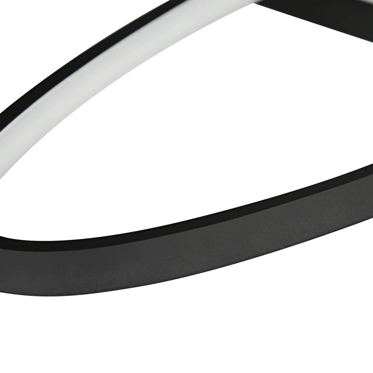 LED-DECKENLEUCHTE Brigitte 85/62/7 cm - Schwarz, Metall (62/85/7cm) - Nettlife