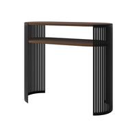 KONSOLENTISCH Fikoli - Nussbaumfarben/Schwarz, Holzwerkstoff/Metall (30/100/86cm) - MIRJAN24