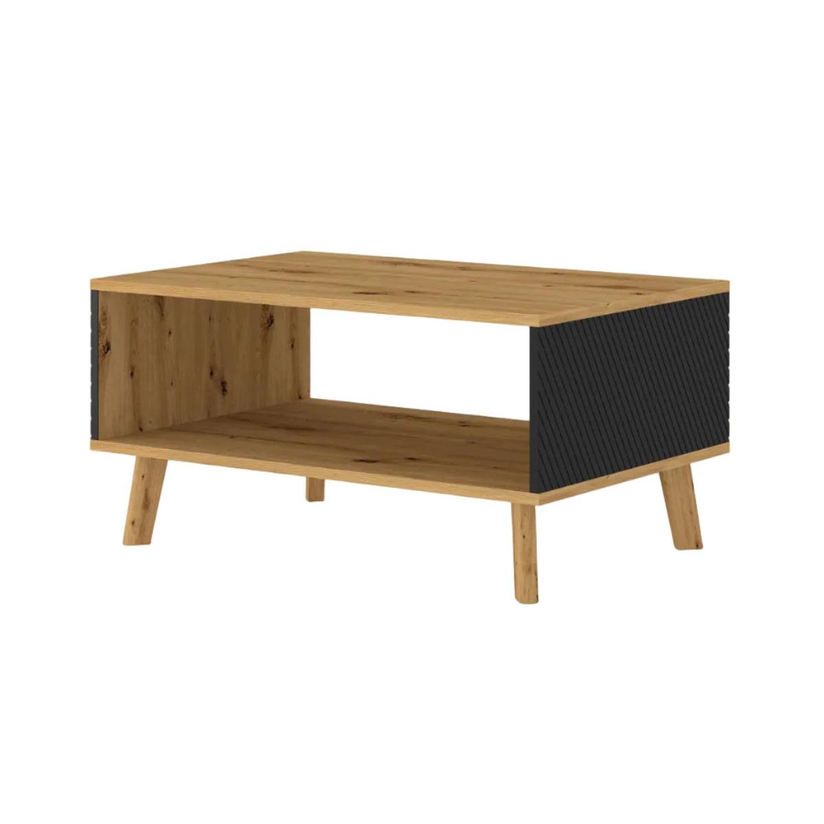 COUCHTISCH Nexa Holz und Schwarz - Schwarz, Holzwerkstoff (60/90/45cm) - Petits-meubles