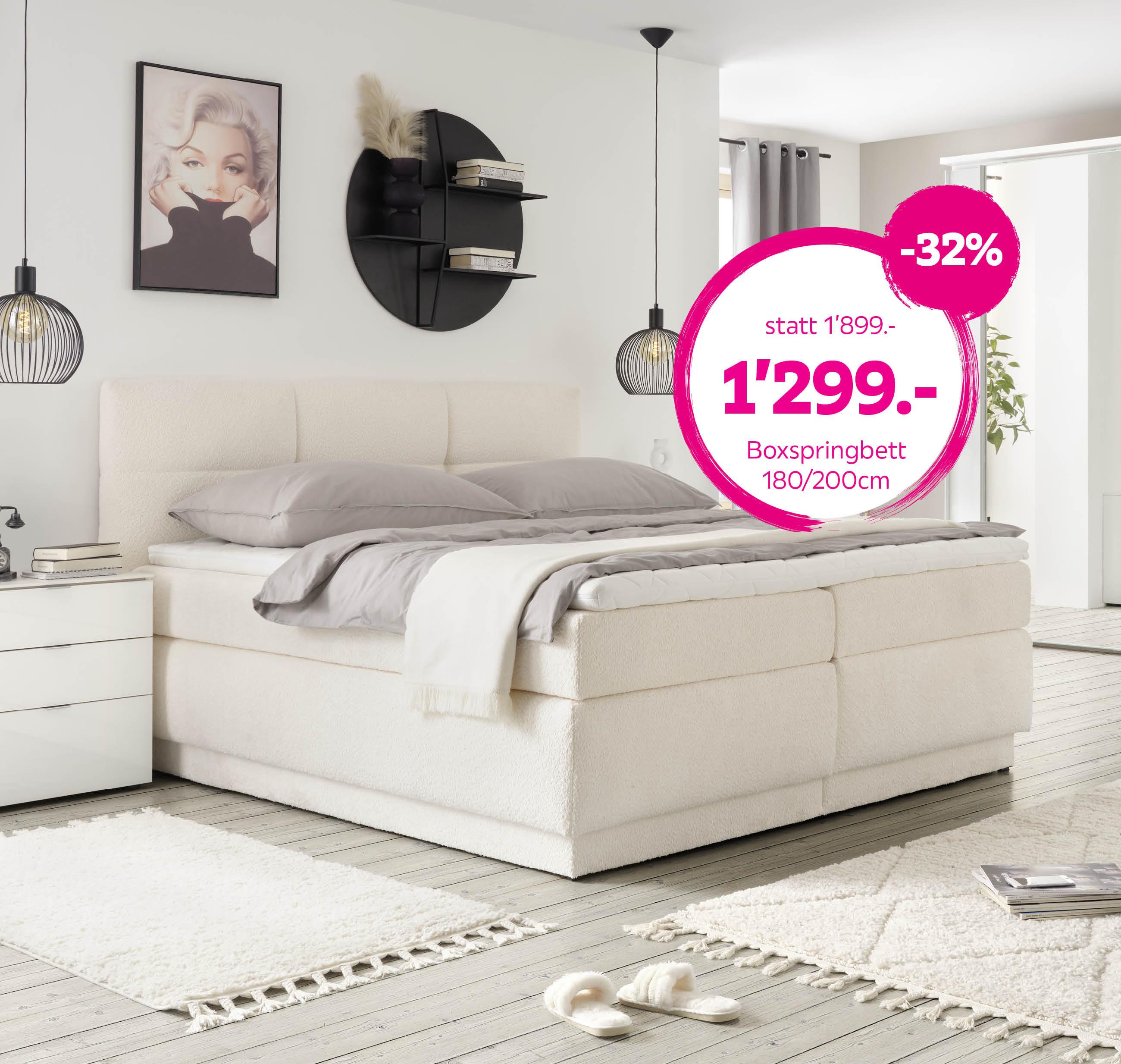 Boxspringbett 180x200cm -32% reduziert