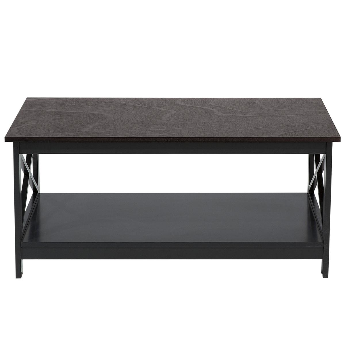 COUCHTISCH schwarz rechteckig 55/100 cm Foster - Schwarz, Holzwerkstoff (55/100/45cm) - Beliani