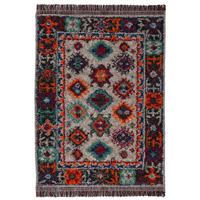 TEPPICH Hochflor mit Fransen TAFRAUT in Bunt, im Berber-Stil, 133 x 190 cm - Multicolor, Textil (133/190cm) - KADIMA DESIGN