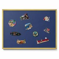 MAGNETTAFEL 70x50 cm Goldener Rahmen Dunkelblau - Weinrot, Metall (70/50/0.4cm) - TULUP