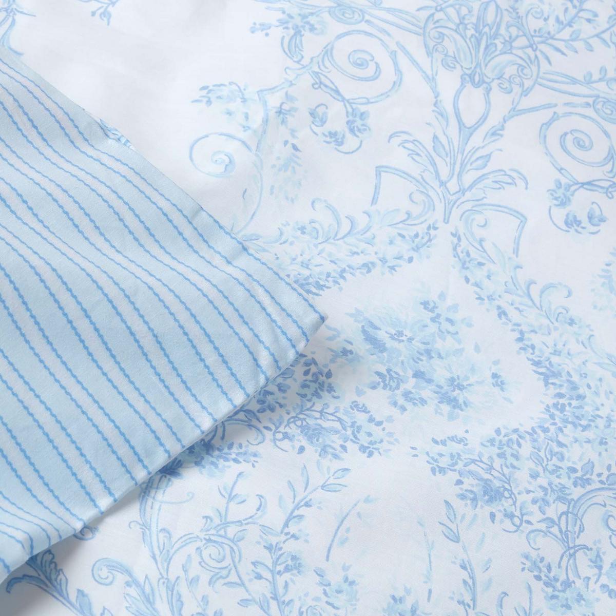 WENDEBETTWÄSCHE Toile-De-Jouy - Blau, Textil (230/220cm) - Homescapes