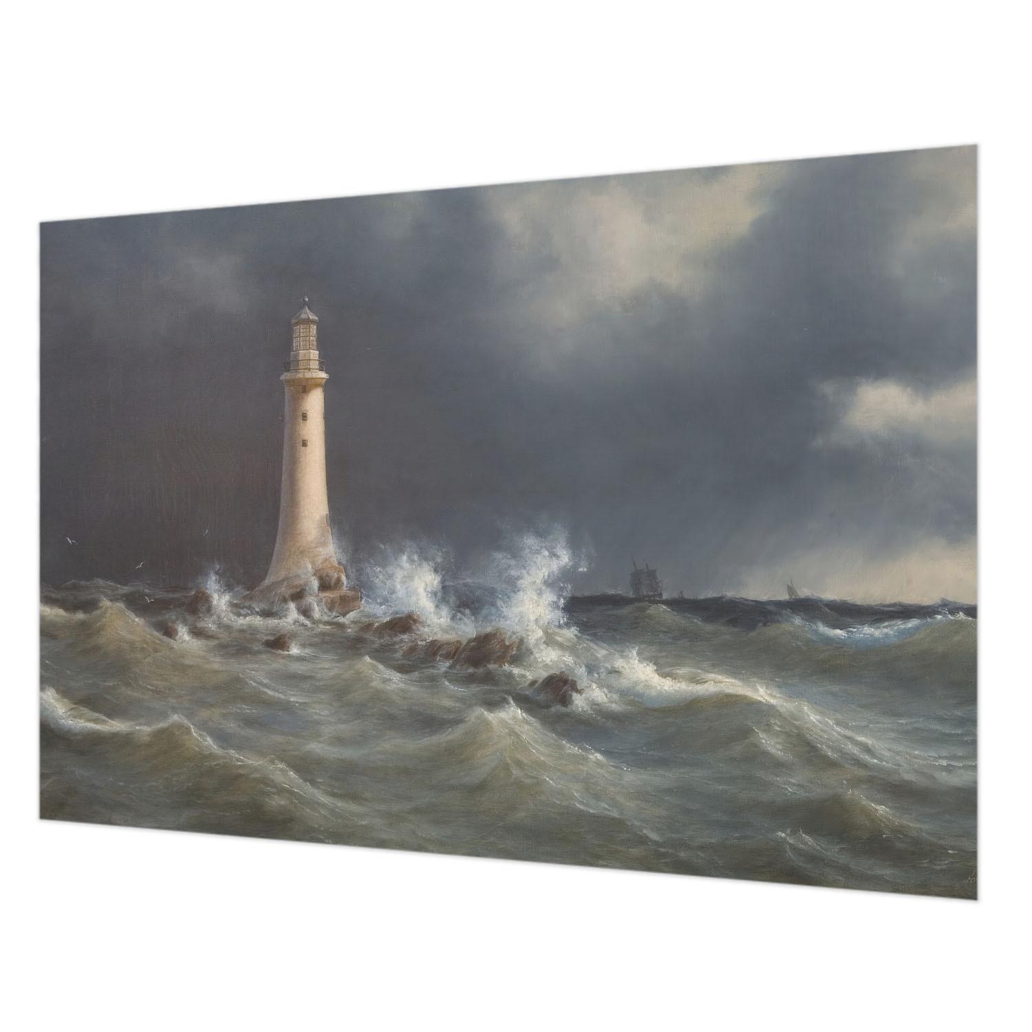 FOTOTAPETE 152x104 cm - Seestürme - Grau, Textil (152/104cm) - Wallfluent