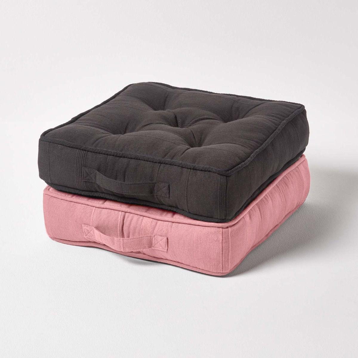 SITZKISSEN Rajput rosa 40/40/8 cm - Rosa, Textil (40/40/8cm) - Homescapes