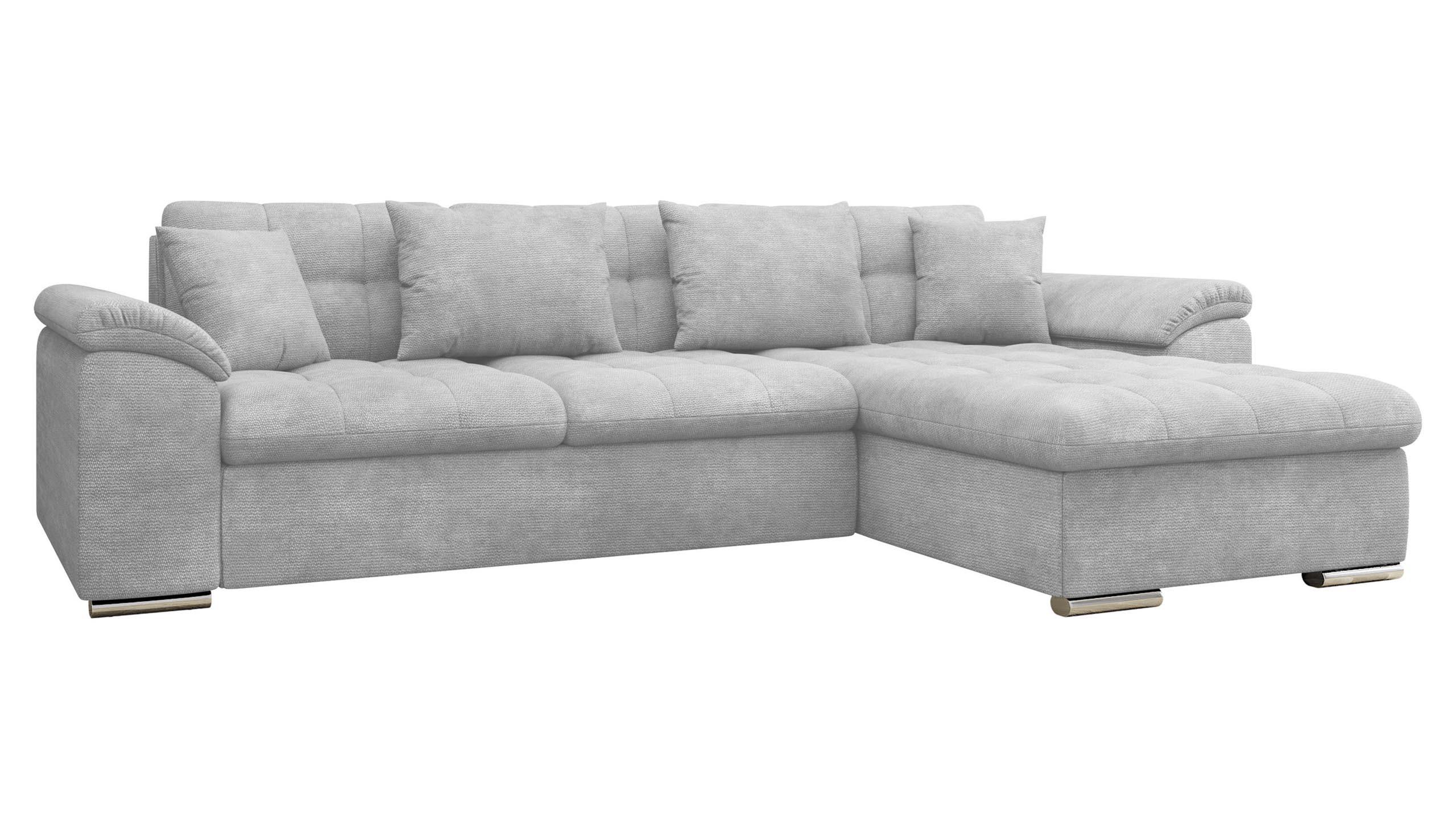 ECKSOFA Diana, Seite: Rechts - Hellgrau, Holz/Textil (280/160cm) - MIRJAN24