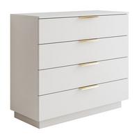 KOMMODE LINA KASCHMIR 95 mit LED-Beleuchtung auf Sockel Gold Chrom - Kaschmir, Holzwerkstoff (95/84/40cm) - Lookway