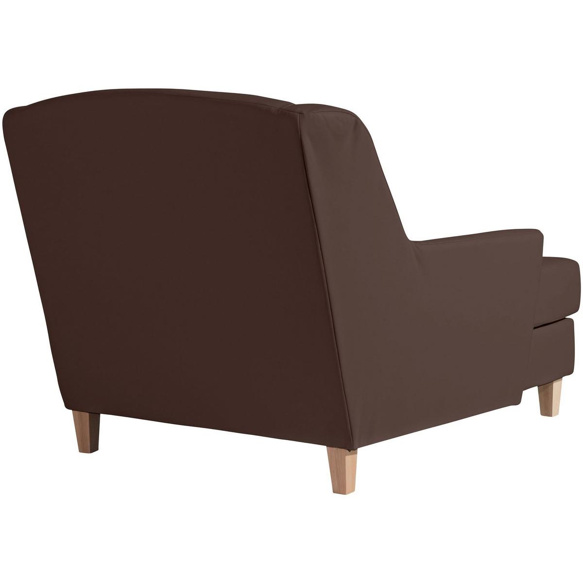 SESSEL XXL Karil Bezug Kunstleder Buche natur / braun - Braun, Kunststoff (136/107/142cm) - 58aufmkessel
