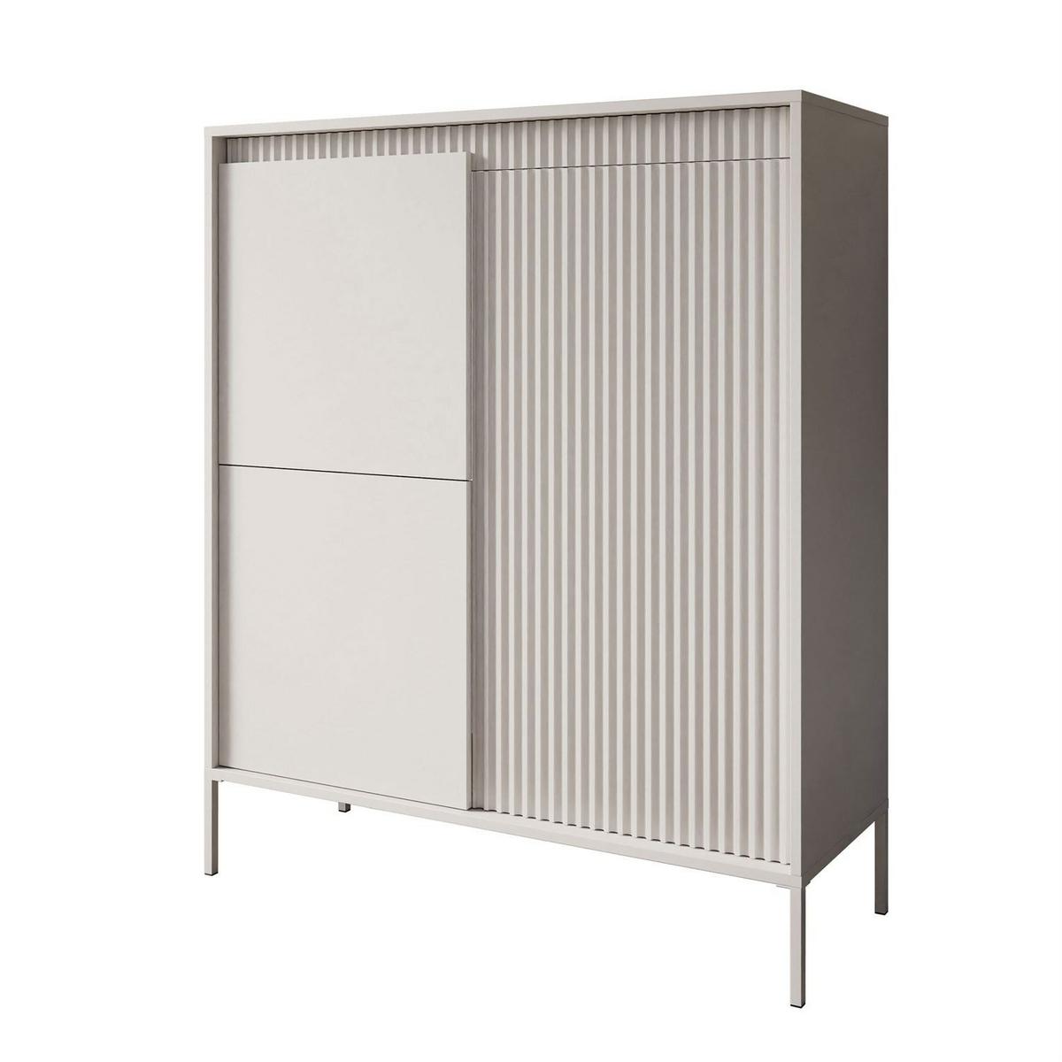 HIGHBOARD YASUMI 3D beige - Beige, Holzwerkstoff (103.5/123.4/39.5cm) - Lookway