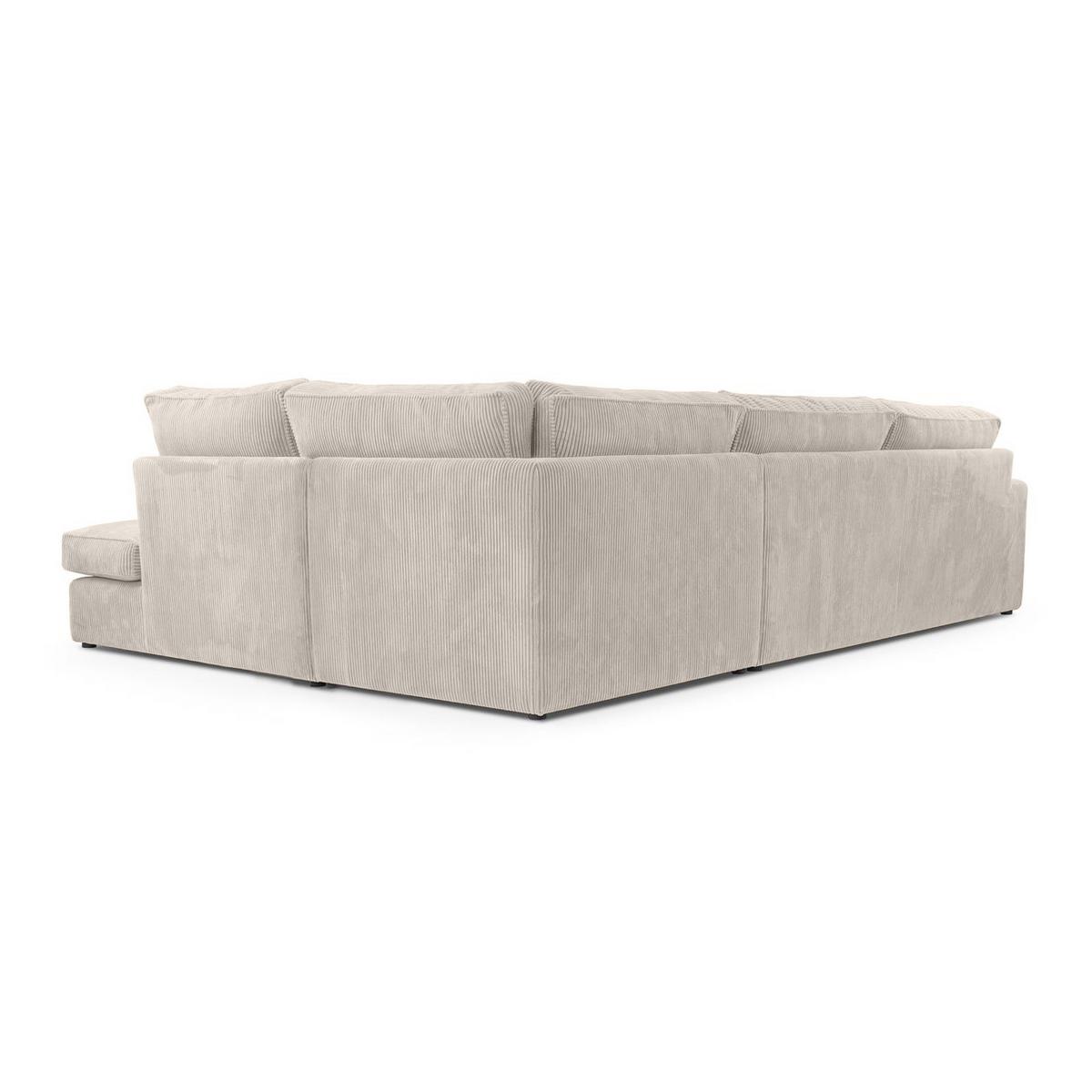 ECKSOFA Parma ohne Schlaffunktion beige rechts - Beige/Schwarz, Textil (314/224cm) - Beautysofa