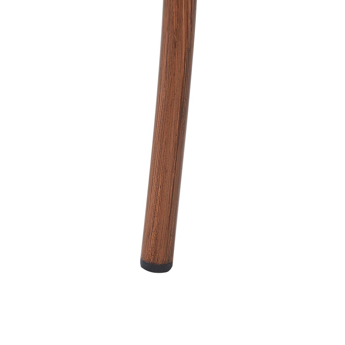 GARTENTISCH Dunkler Holzfarbton Caspri II - Dunkelbraun/Grau, Metall (80/80/71cm) - Beliani