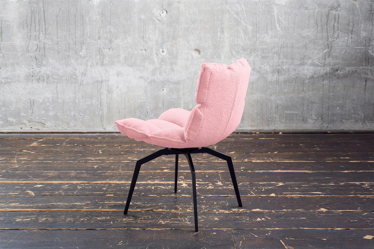 ESSZIMMERSTUHL BARO Pink Webstoff Drehbar (360°) (1er-Set) - Pink/Rosa, Kunststoff/Textil (54/86/65cm) - KAWOLA