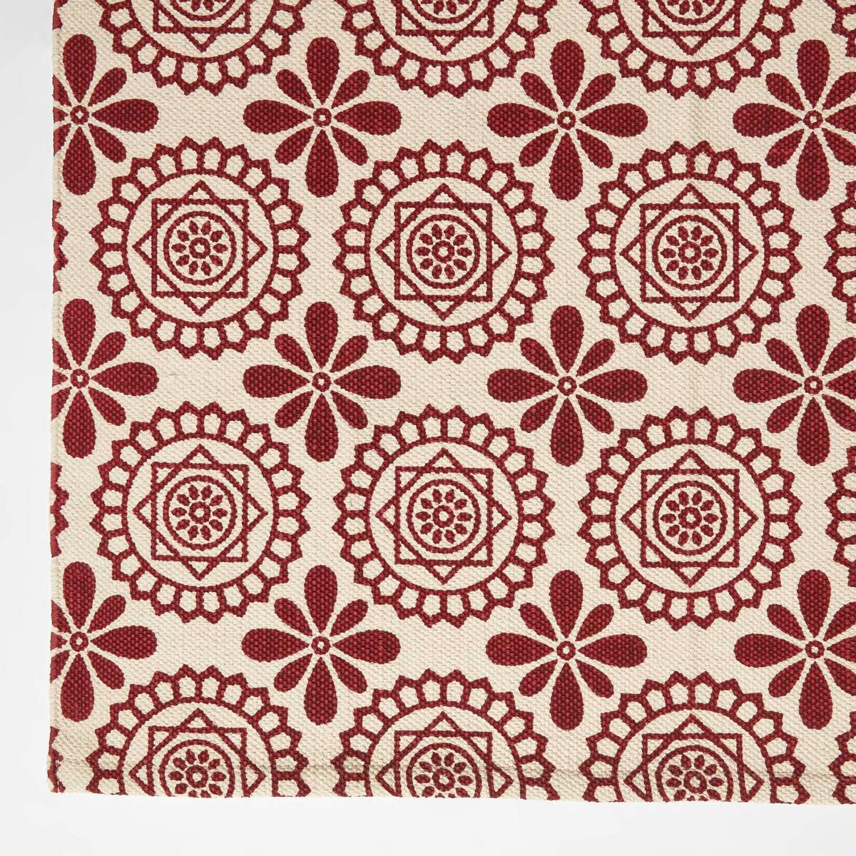 BAUMWOLLTEPPICH Cassia gemustert 90/150 cm - Rot, Textil (90/150cm) - Homescapes