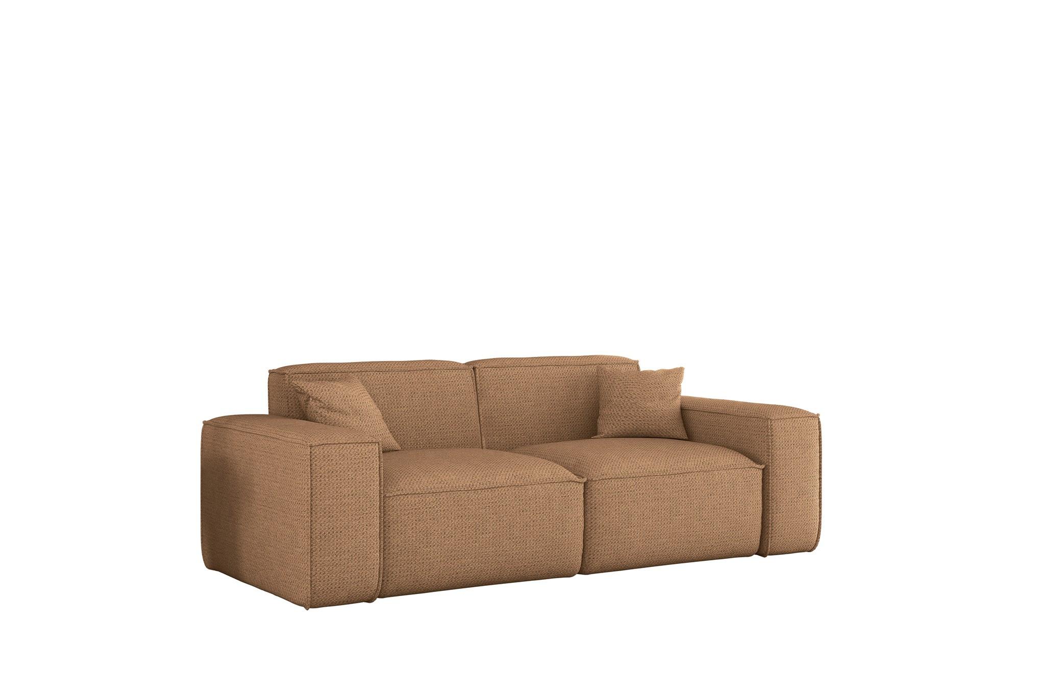 SOFA 2-sitzer Celes Premium In Artico - Rotbraun, Holzwerkstoff/Textil (182/73/90cm) - Fun Möbel