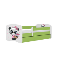 KINDERBETT Panda mit Schublade 180/80 90/61/184 - Grün, Holzwerkstoff (80/180cm) - RAUMHIRSCH FURNITURE