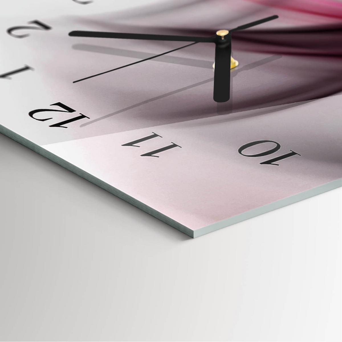 WANDUHR aus Glas 30x60 cm - Abstraktion - Lila, Glas (30/60/0.4cm) - TULUP