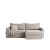 ECKSOFA Bendik In Faro - Hellgrau, Holzwerkstoff/Textil (224/140cm) - Fun Möbel