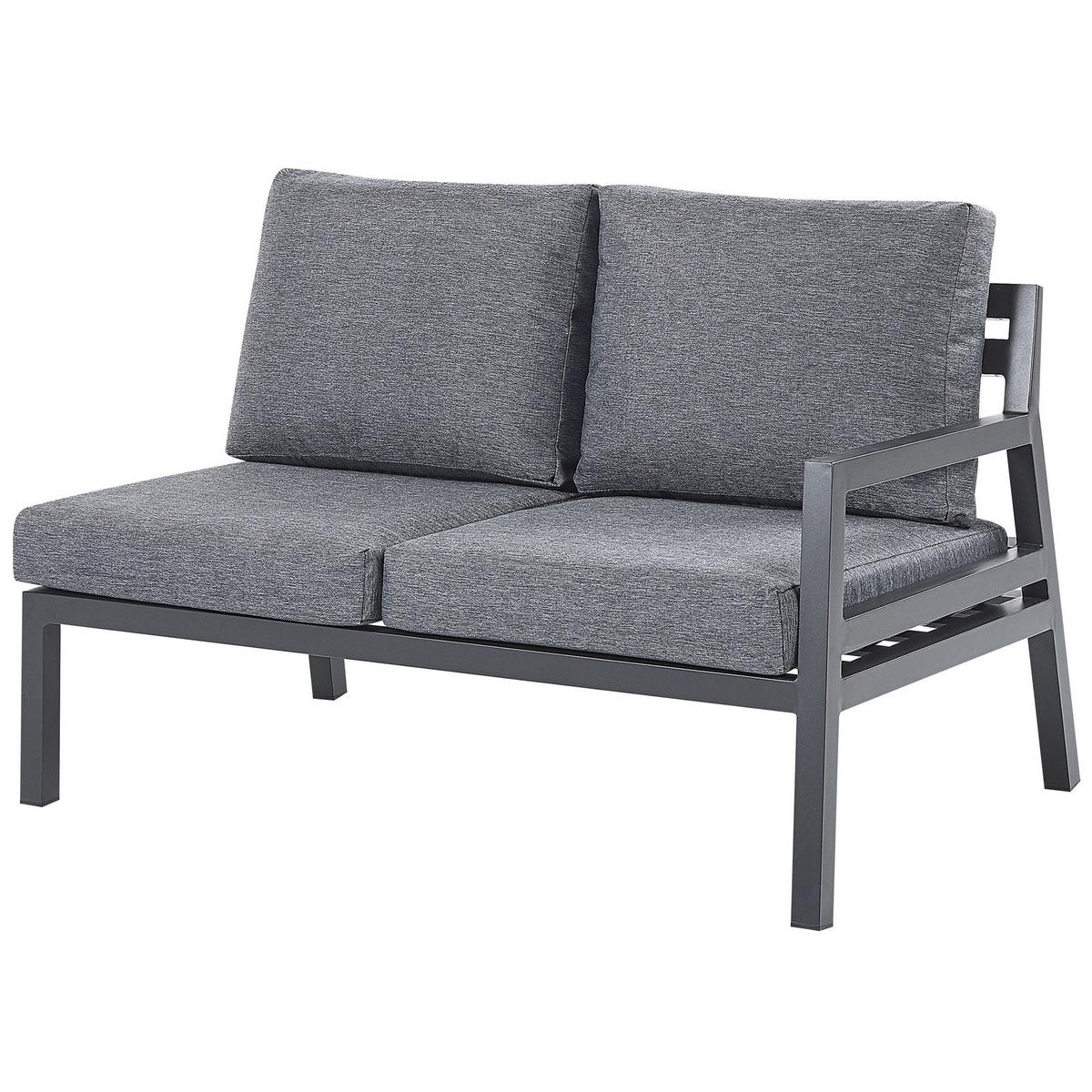 LOUNGE-SET schwarz Vizzini - Schwarz, Metall - Beliani