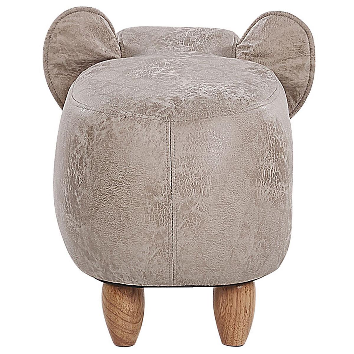 HOCKER Jumbo 63/34/38 cm - Grau, Kunststoff/Textil (34/38/63cm) - Beliani