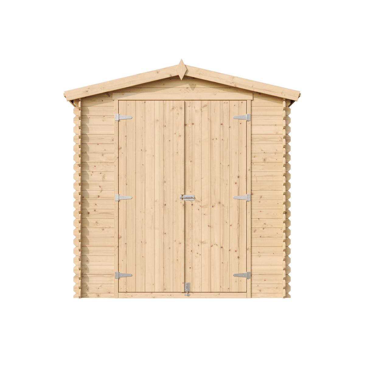 HOLZ-GARTENHAUS 3,53 m² – TIMBELA M343C1 - Naturfarben, Holz (216/218/206cm) - Timbela