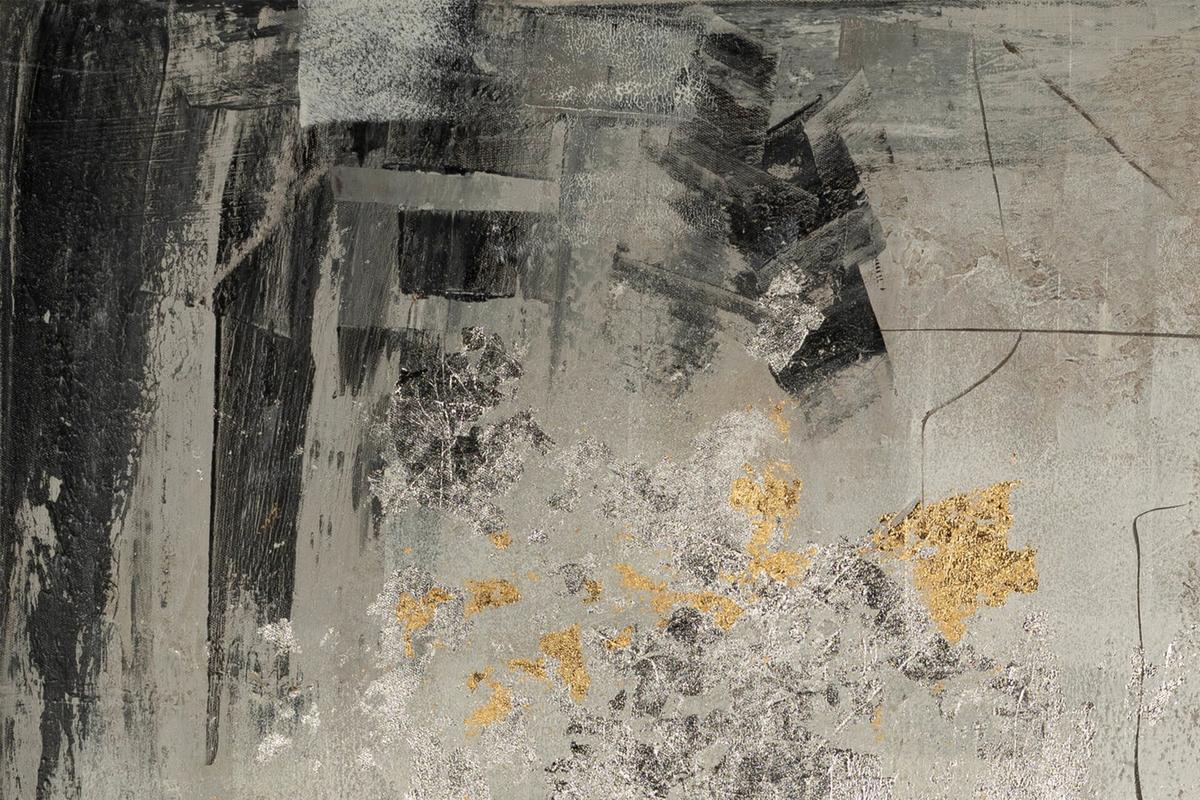 ÖLGEMÄLDE 80/80 cm - Grau, Holz/Textil (80/80cm) - KUNSTLOFT
