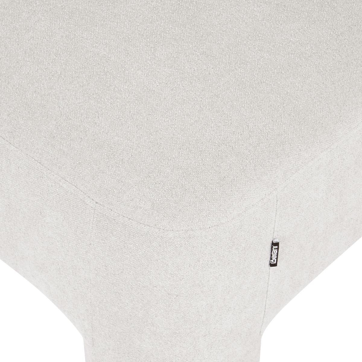 OTTOMANE Stoff Weiß Hogbo - Weiß, Textil (100/45/70cm) - Beliani