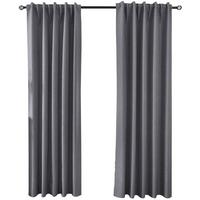 VORHANG 2ER SET BOSTON DARK HxB 245x140 cm Dunkelgrau - Dunkelgrau, Textil (140/245cm) - Gardinenbox