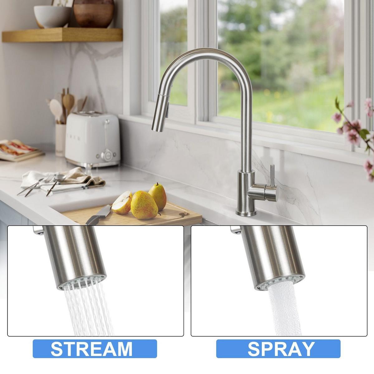 KÜCHENARMATUR GLAUBE 42/5/42 cm - Silberfarben, Metall (5/42/42cm) - Nettlife