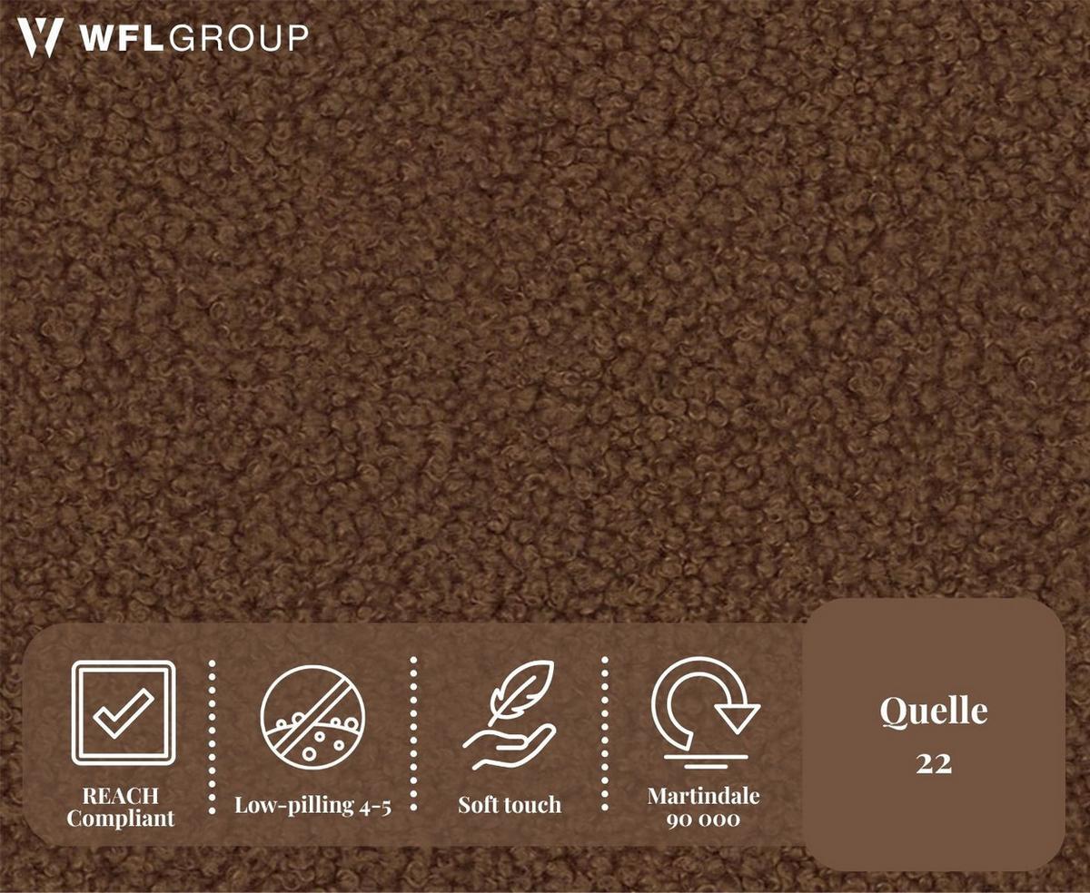 POLSTERBETT Harmony mit Bettkasten, Braun Boucle 200x200 cm - Beige/Birkefarben, Holzwerkstoff/Kunststoff (200/200cm) - WFL GROUP