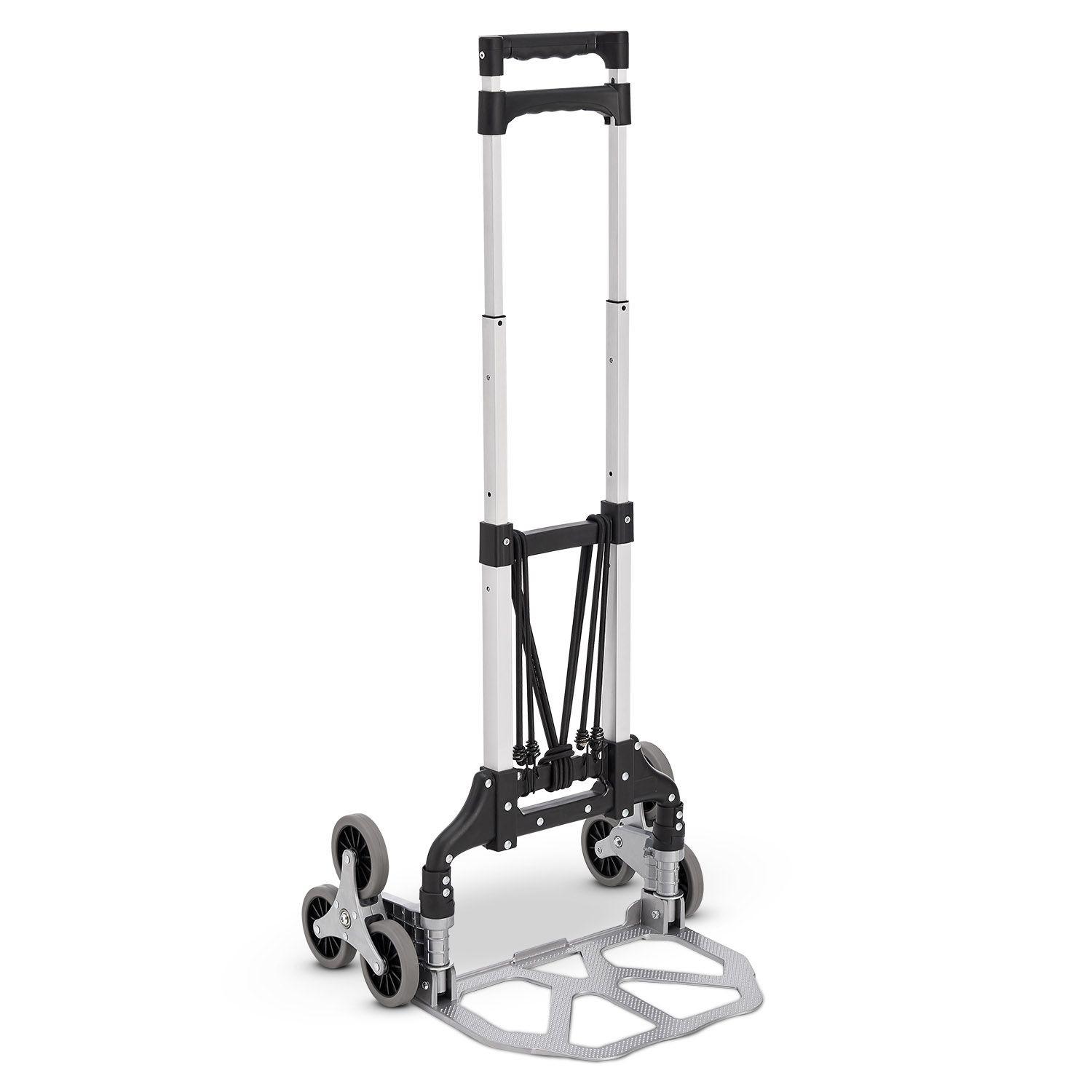 TREPPENSACKKARRE klappbar inkl. Handschuhen - Grau, Metall (45/48/110cm) - Juskys