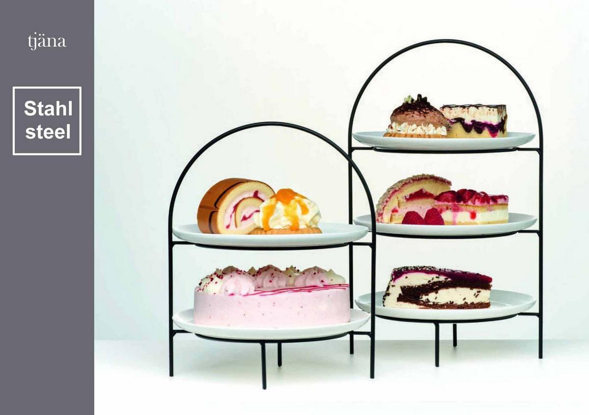 ETAGÈRE Tjäna schwarz 2-stufig - Schwarz, Metall (22/28cm) - Ritzenhoff Breker