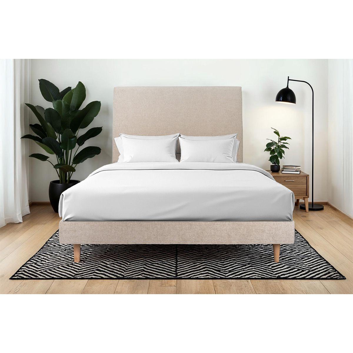 LATTENROST – Stoff – Im Bausatz - 135 x 190 cm - Beige/Braun, Karton/Holz (135/190cm) - Sommeil de Plomb