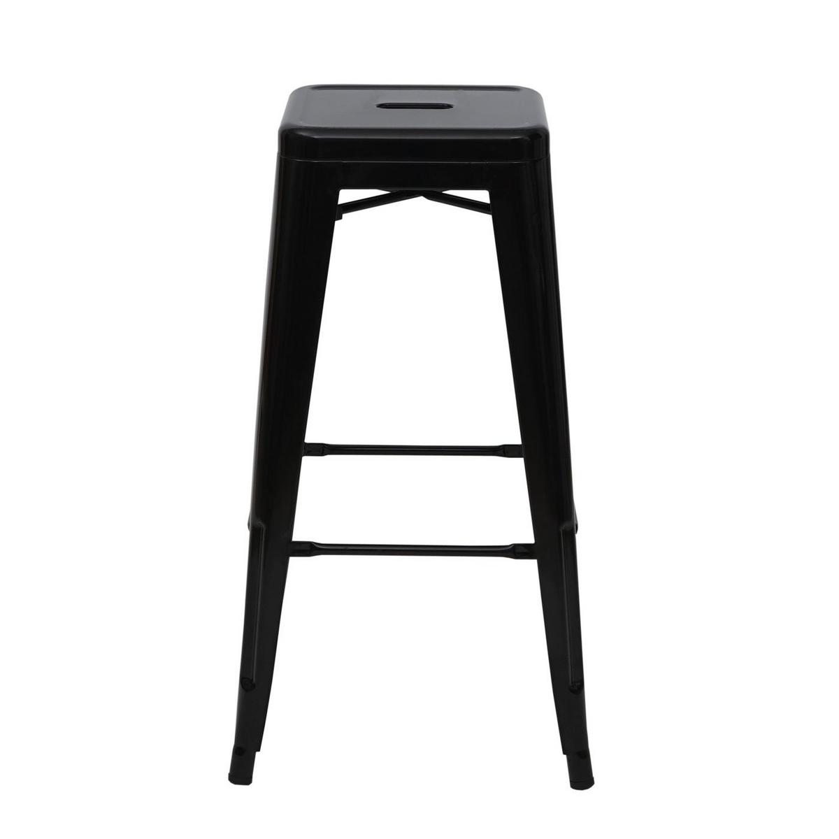 BARHOCKER Schwarz 2er-Set - Schwarz, Metall (43/77/43cm) - MCW