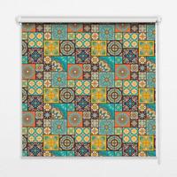 INNENROLLO - Fensterrollo - Rollo - 90x140 cm - Farbenfrohes Mandala - Blau, Kunststoff (90/140/0.5cm) - TULUP