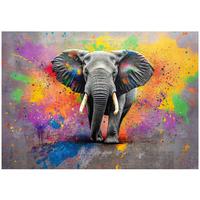 FOTOTAPETE Kinderzimmer Elefant Tiere 300x210 - Multicolor, Papier (300/210cm) - Wallarena