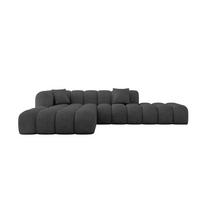 ECKSOFA Ottomane Links OLEA-L2 - 289x176x71 cm Anthrazit - Anthrazit/Schwarz, Holzwerkstoff/Kunststoff (289/176cm) - ALTDECOR