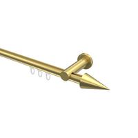 GARDINENSTANGE INNENLAUF Platon Savio 160 cm, 1-läufig, 20 mm Ø Messing-Optik - Messingfarben, Metall (160cm) - INTERDECO
