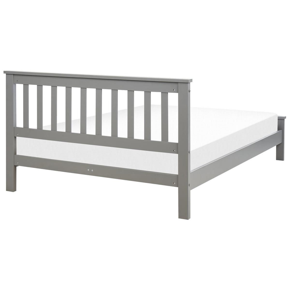 HOLZBETT 140/200cm Grau Mayenne - Grau, Holz (140/200cm) - Beliani