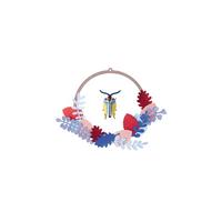 WANDDEKO Käfer-Blumenkranz 31/31 cm - Multicolor, Wellpappe (31/31/1cm) - Studio Roof