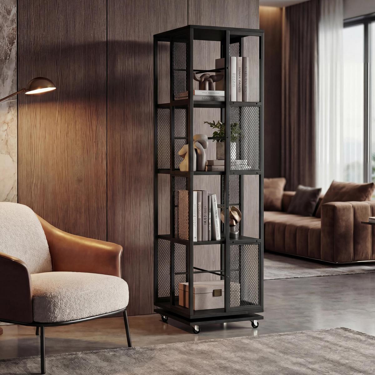 BÜCHERREGAL Schwarz - Schwarz, Holz (40/147/40cm) - MCW