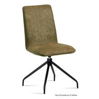 ESSZIMMERSTUHL drehbar (8er-Set) Divona 47x92x60 Schwarz/Olivgrün - Schwarz/Olivgrün, Kunststoff (60/92/47cm) - 58aufmkessel