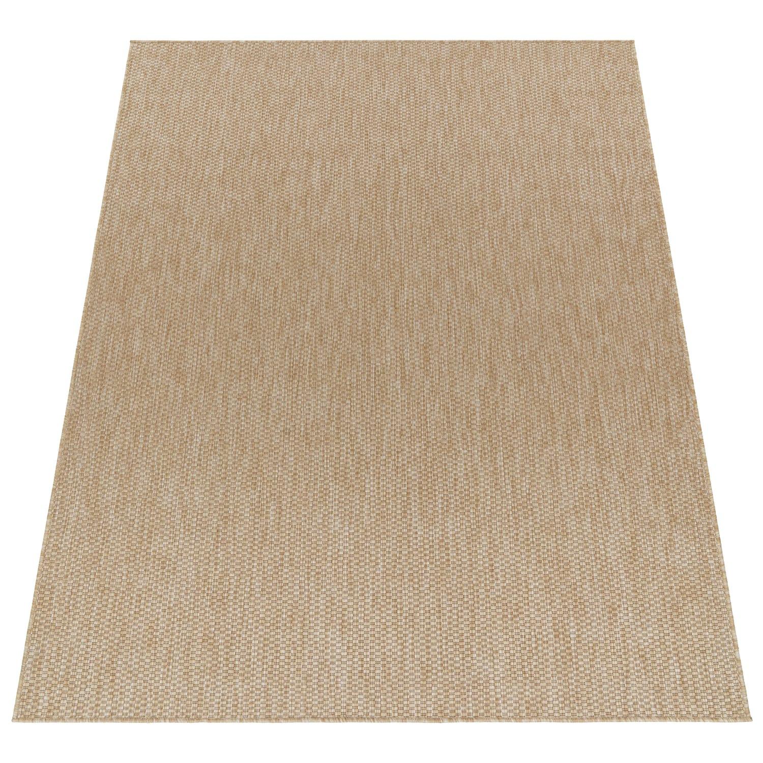 FLACHWEBTEPPICH, einfarbig, aus Polypropylen, Beige, 60 x 100 cm - Beige, Textil (100/60cm) - KADIMA DESIGN