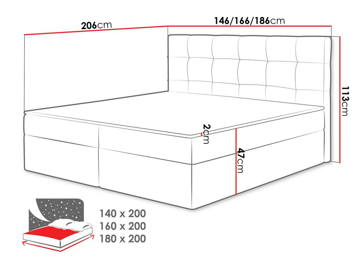 BOXBETT Nele - H3 - Greige, Holz/Holzwerkstoff (160/200cm) - MIRJAN24