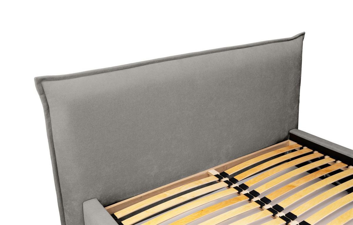 POLSTERBETT Amada Komplettset - Grau, Holzwerkstoff/Textil (140/200cm) - Fun Möbel