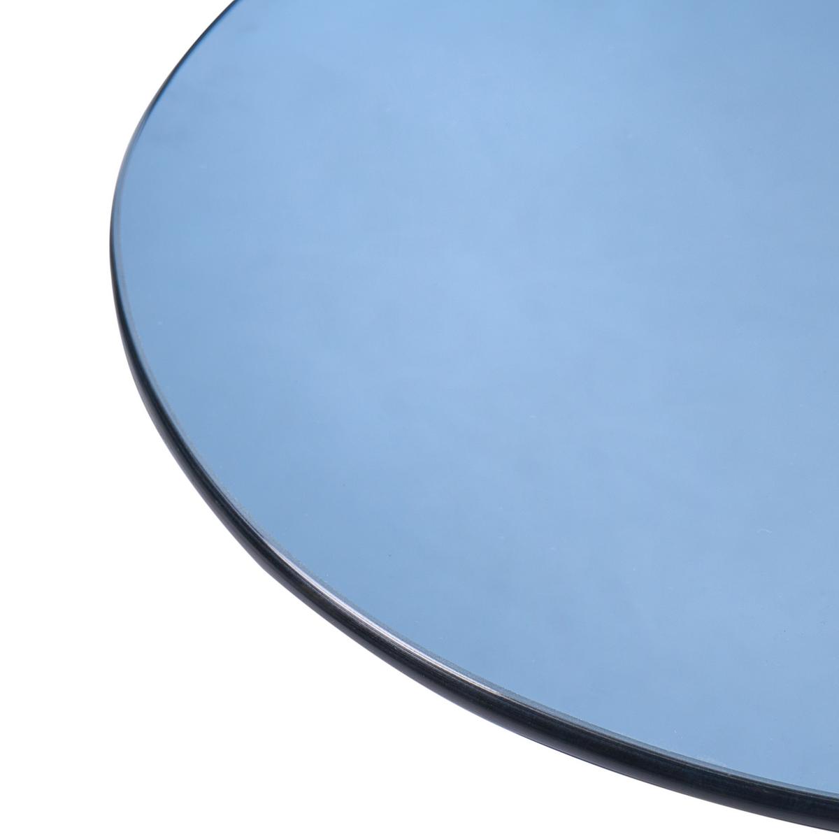 BEISTELLTISCH Sicherheitsglas Blau mit Rädern Minto - Blau, Glas (35/45/56cm) - Beliani