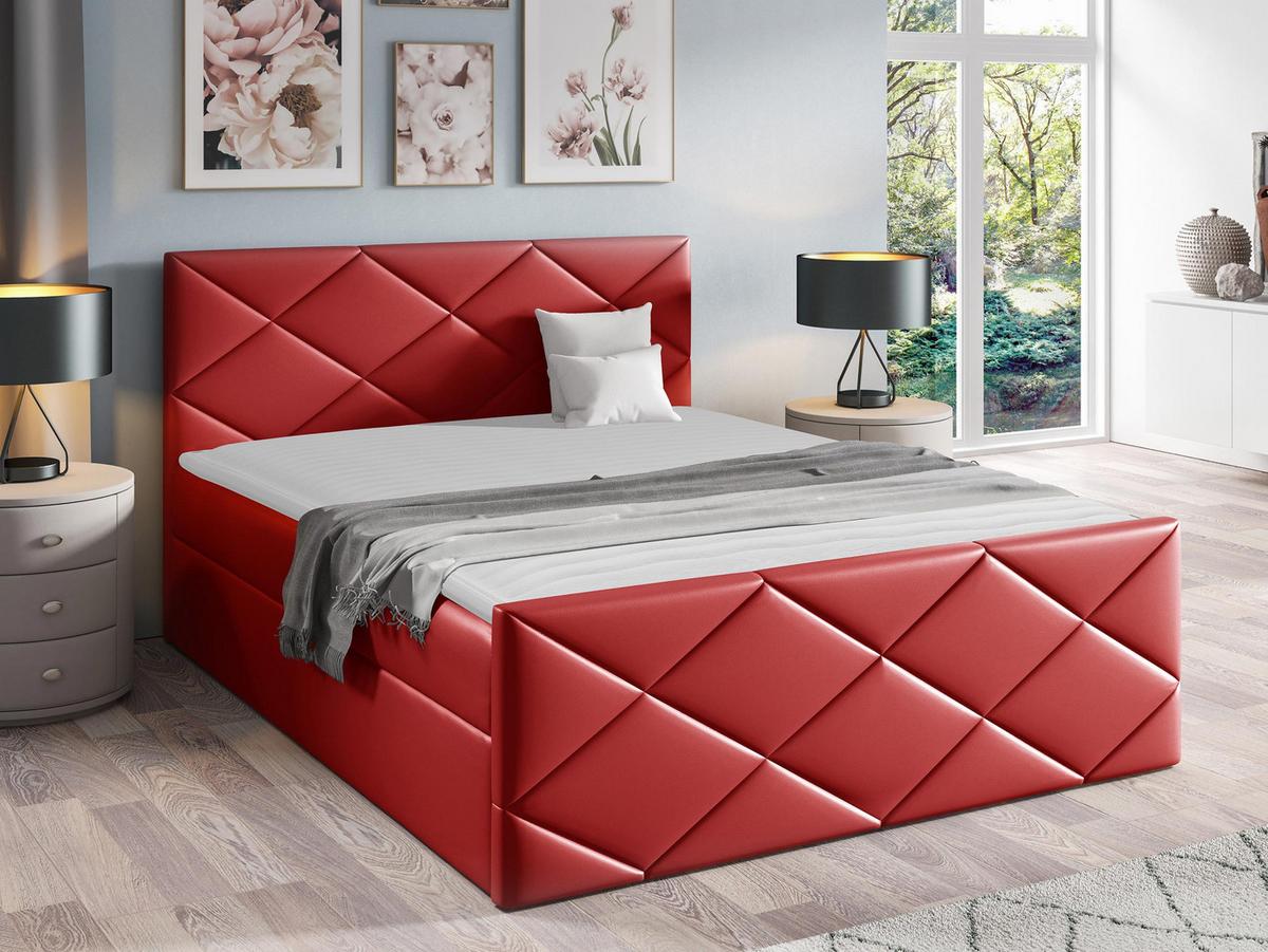 BOXBETT Herkules - H3 - Rot, Holz (160/200cm) - MIRJAN24